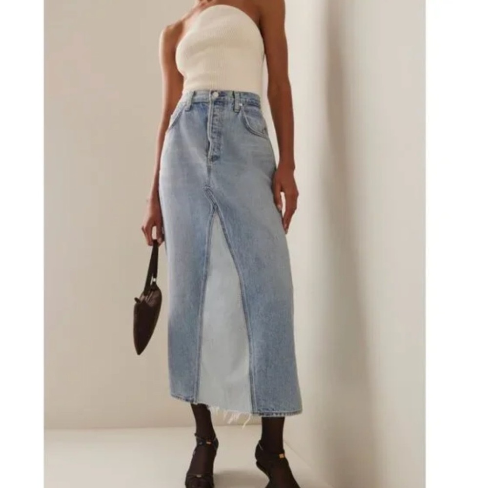 Citizens of Humanity Park Denim Midi Skirt sz 25 - Picture 3 of 7